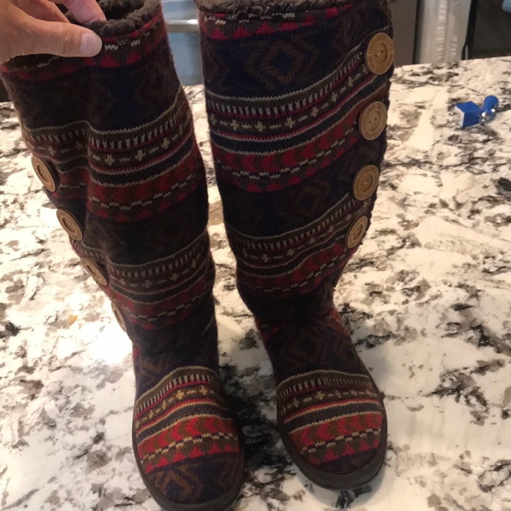 Slouchy sweater boots
